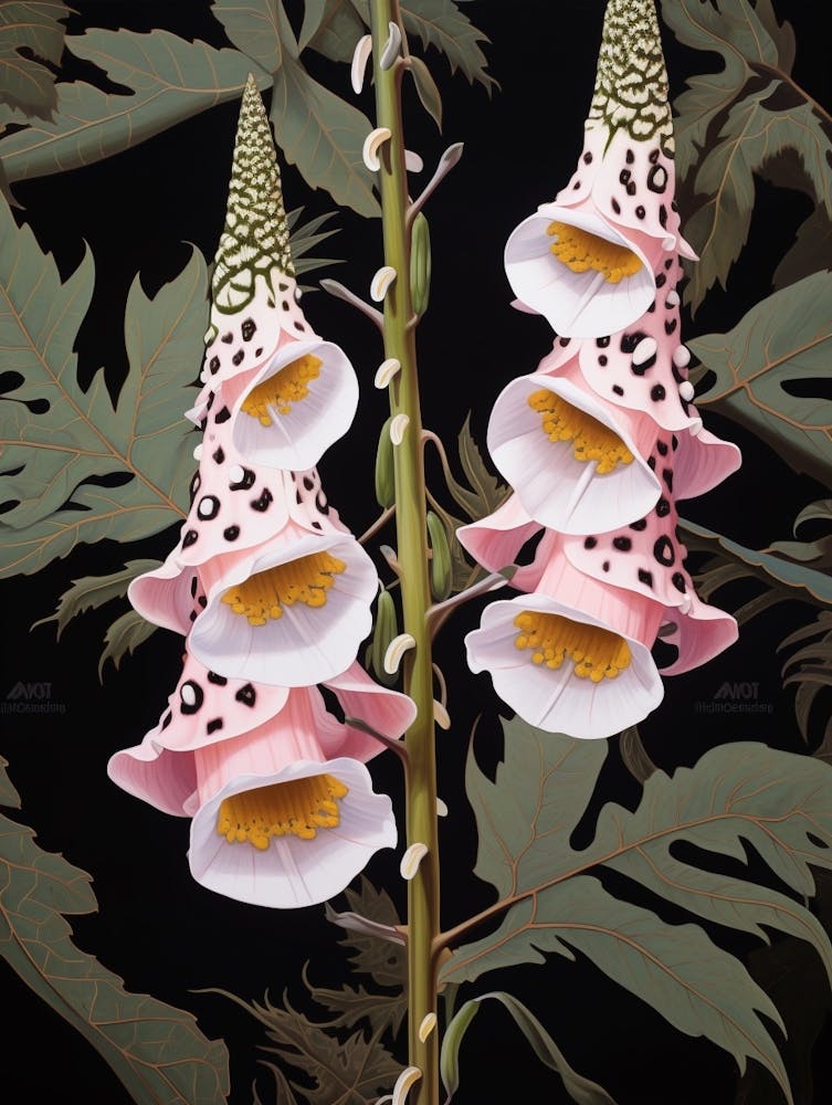Flower Illustration Foxglove 3