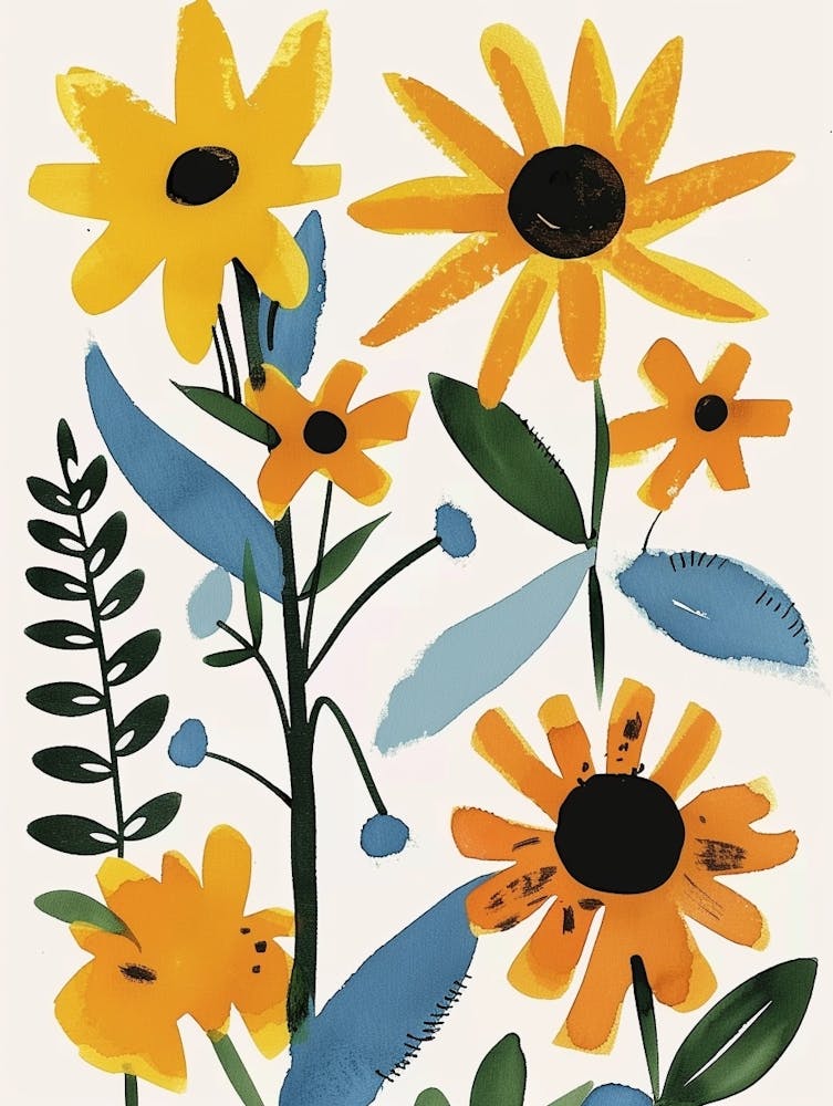 Painted Florals Black Eyed Susan 3