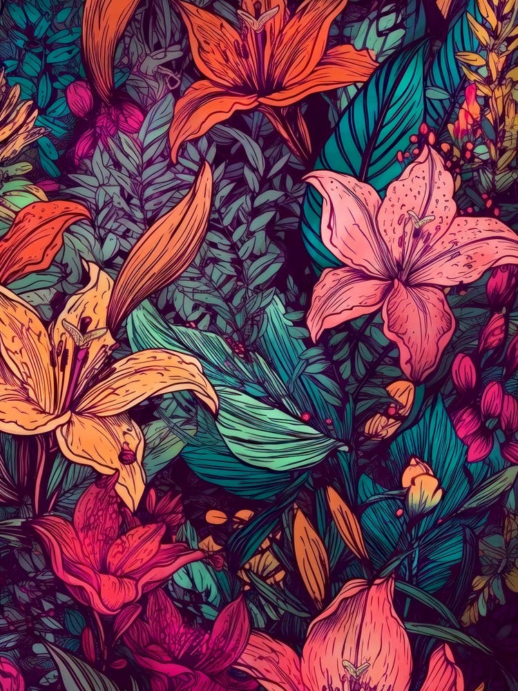 Floral Seamless Pattern flowers nature 1