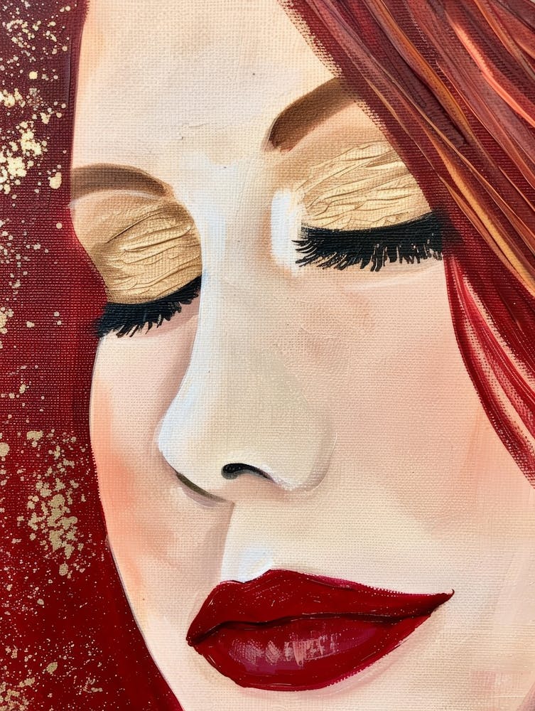 Portrait D'une Femme Aux Cheveux Rouges