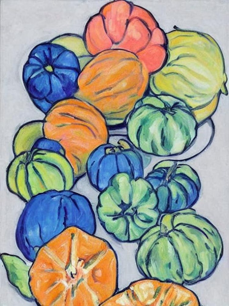 Cantaloupe Vintage Sketch Fruit