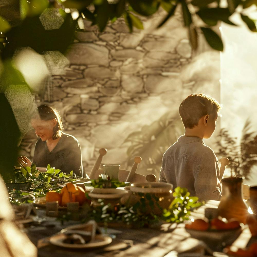 Famille à Table