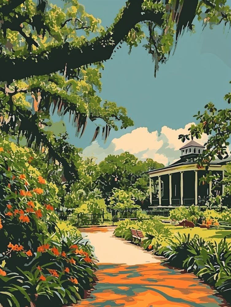 Audubon Park And Zoo Storybook Illustration 4