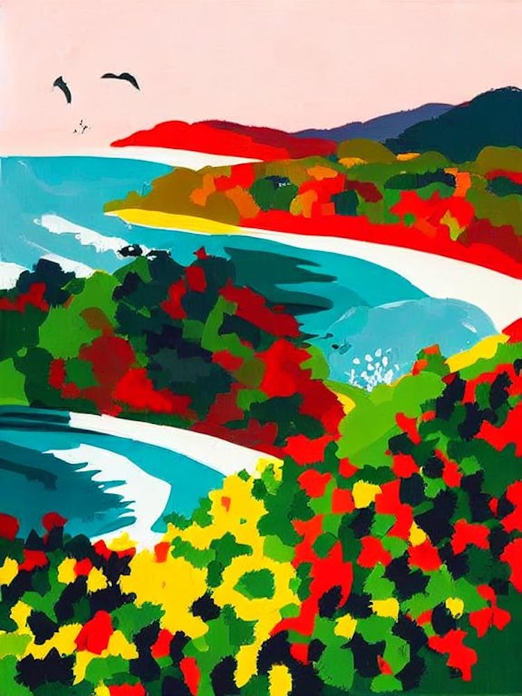 Byron Bay, Australia Hockney Style