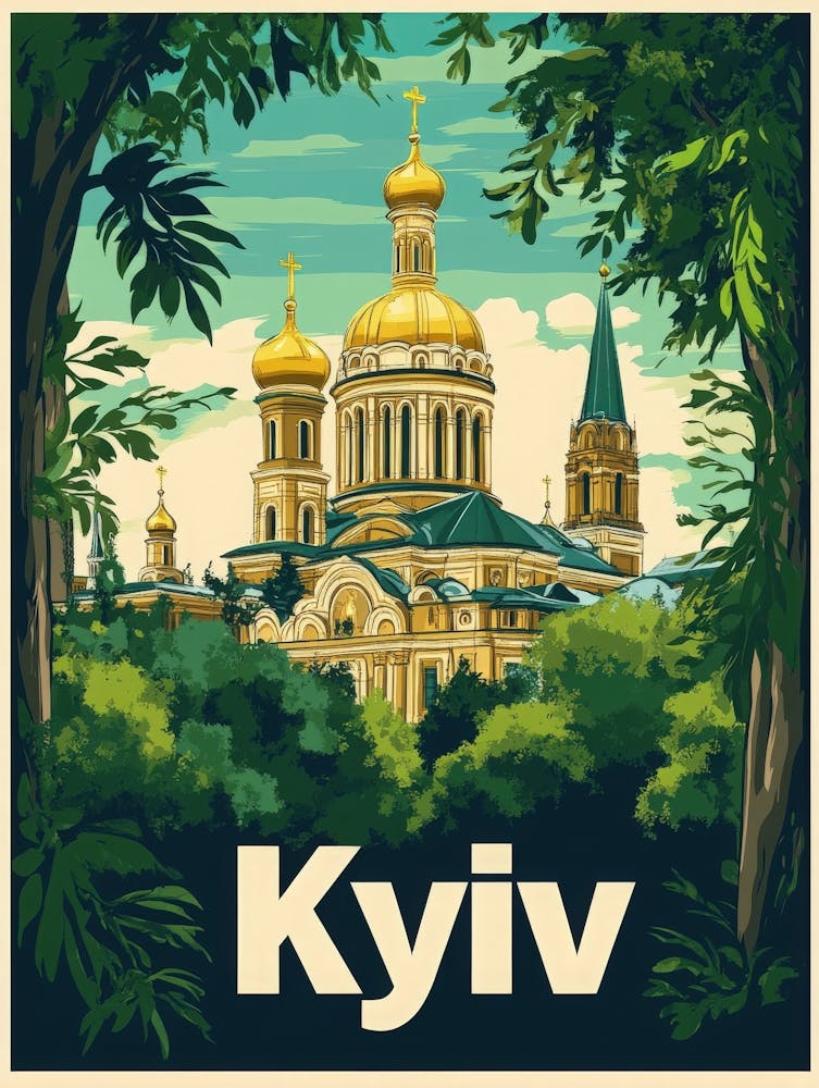 Aihrgdesign A Vintage Travel Poster Of Kyiv 2