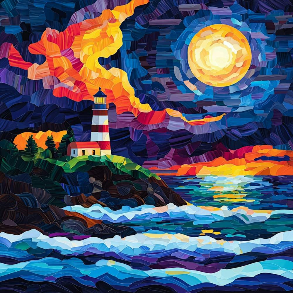 Lighthouse At Night