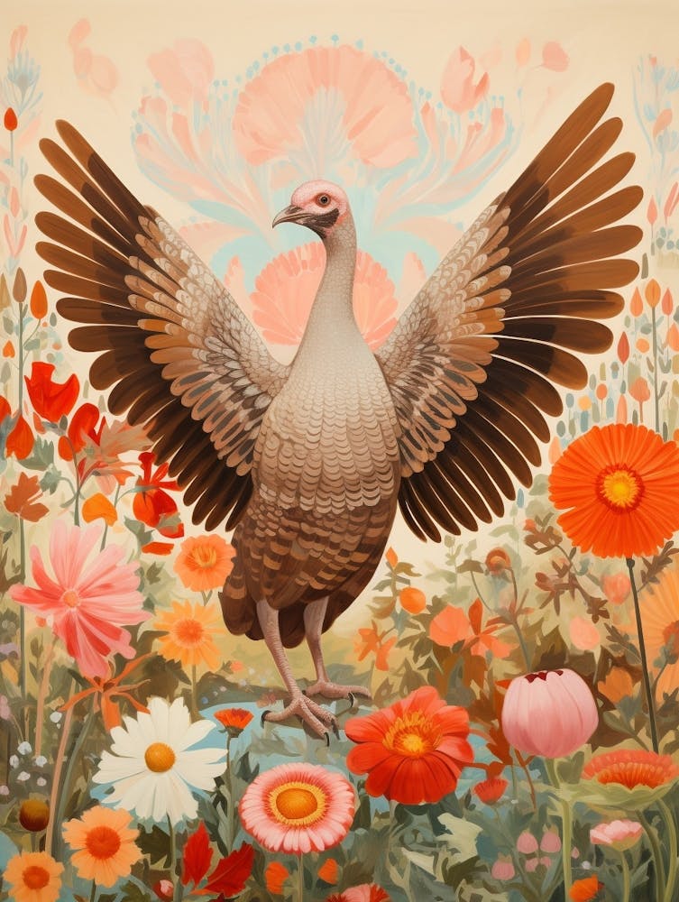 Turkey 2 Detailed Bird Painting