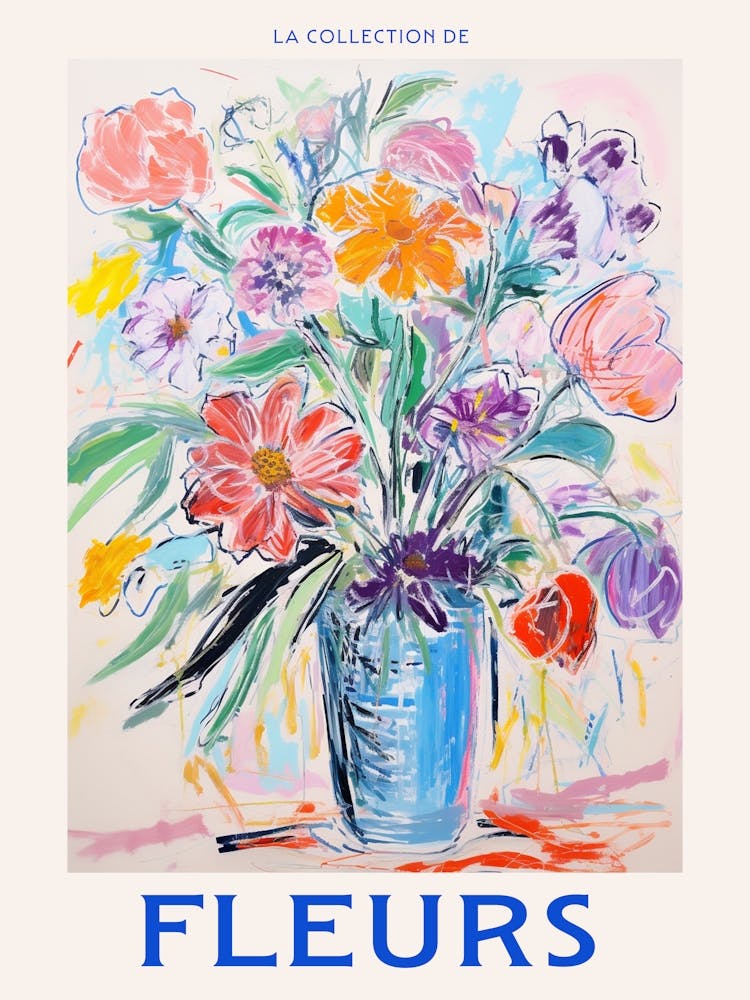 French Flower Poster Peony
