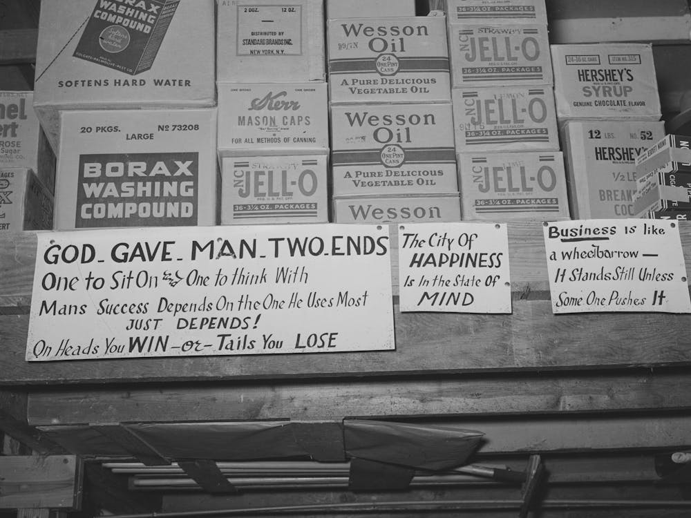 Sign On Wholesale Grocery Store San Angelo, Texas By Russell Lee