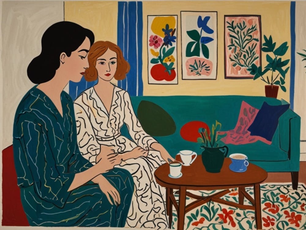 Two Women Talking
