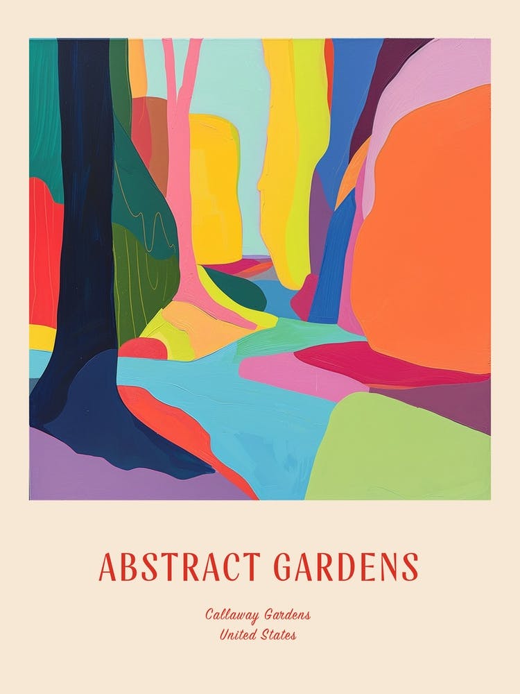 Colourful Gardens Callaway Gardens Usa 4 Red Poster