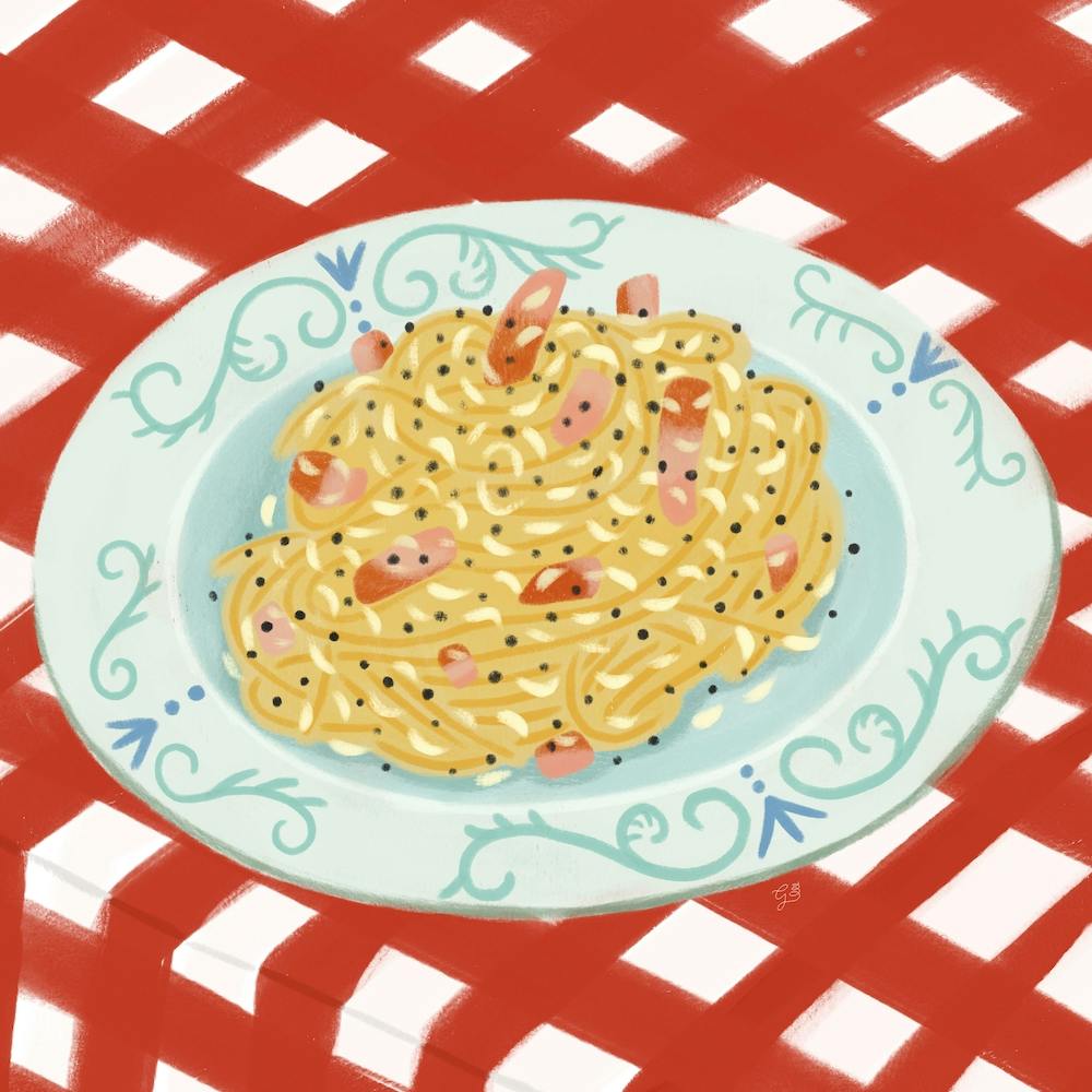Carbonara Pasta Square
