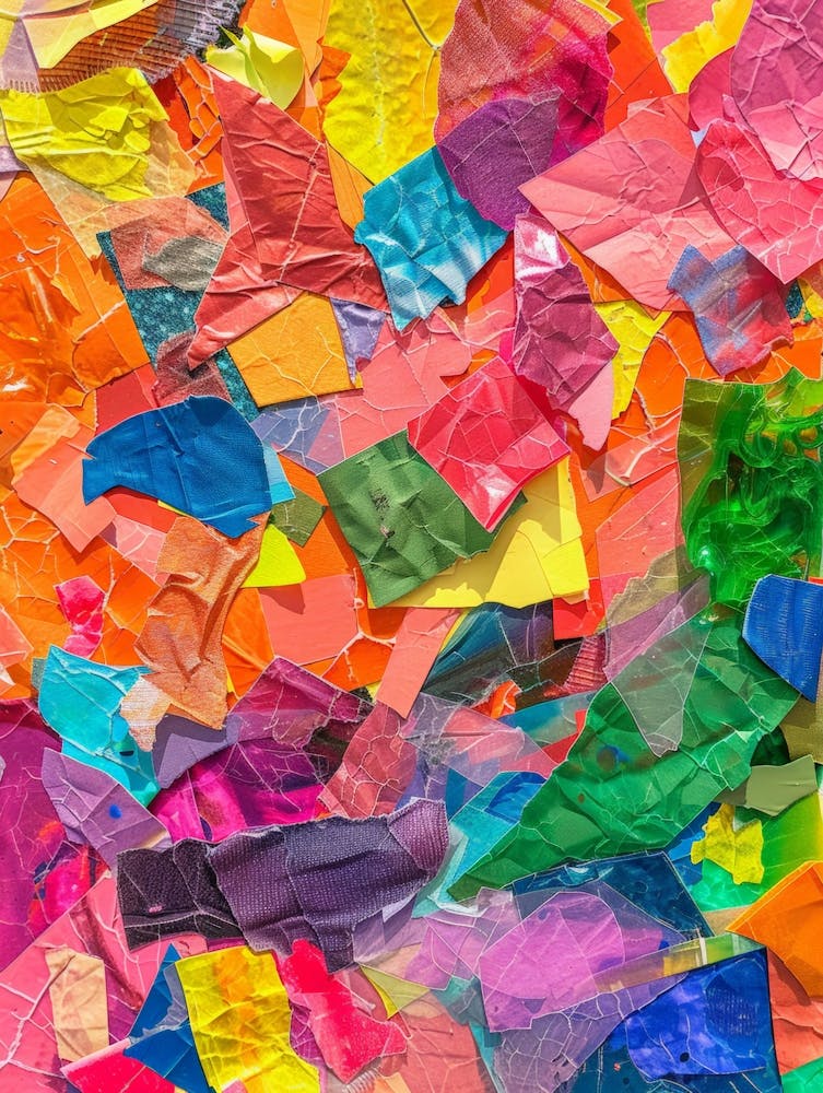 Collage Of Colorful Paper