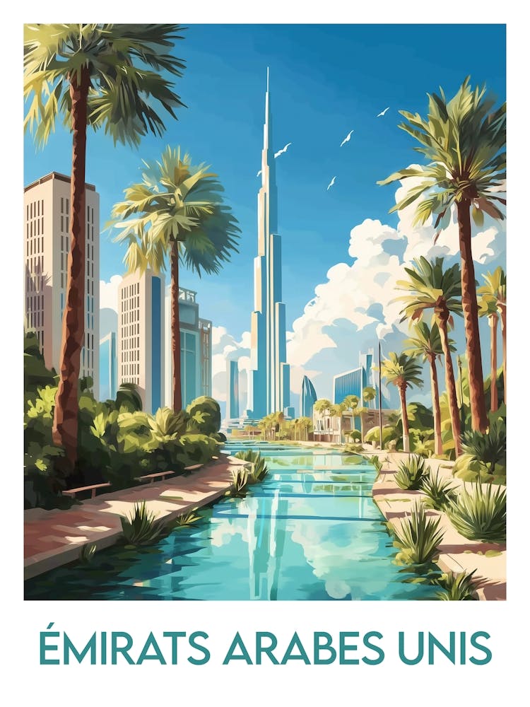 Reiseposter Vereinigte Arabische Emirate