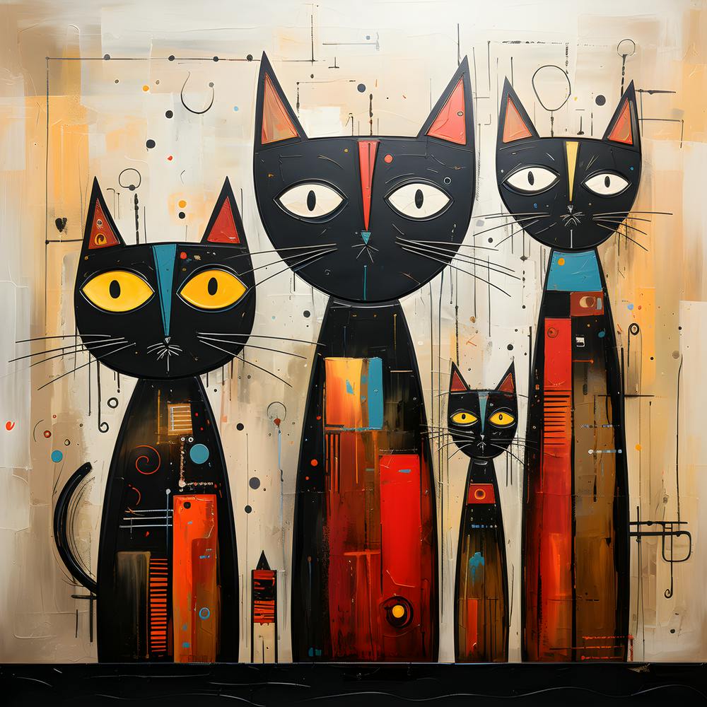 Feline Unity A Symphony Of Serenity