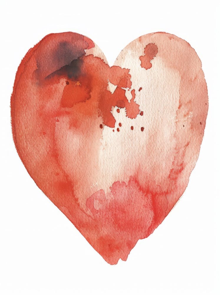 Heart Watercolor Painting