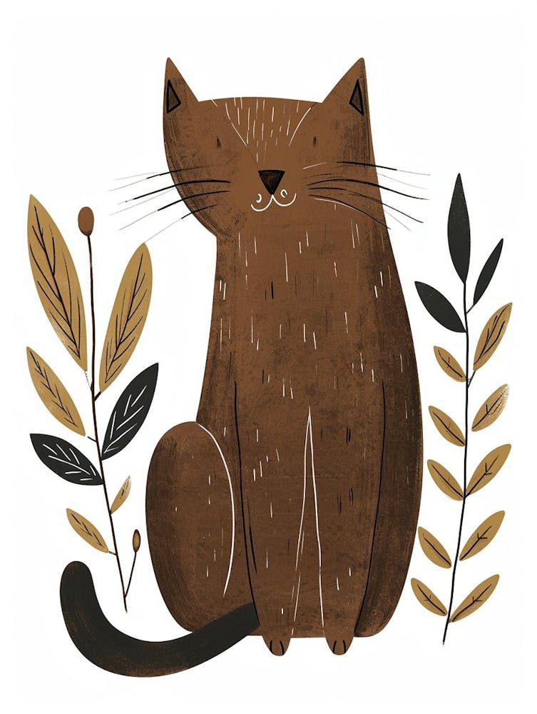 Havana Brown Katze Clipart-Illustration 4