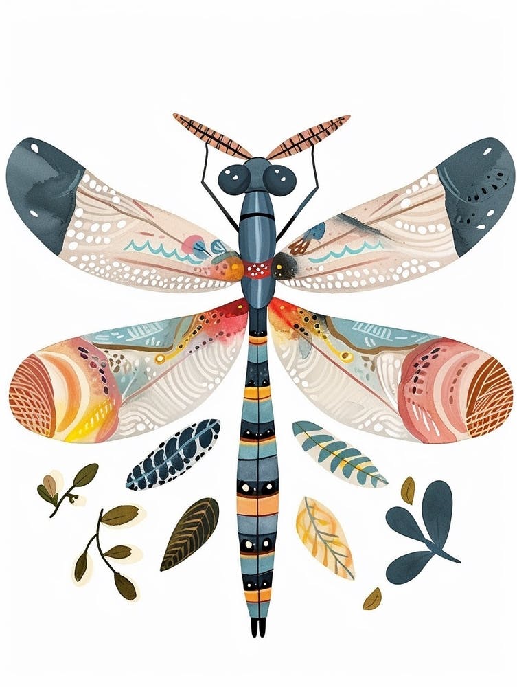 Colourful Insect Illustration Dragonfly 13