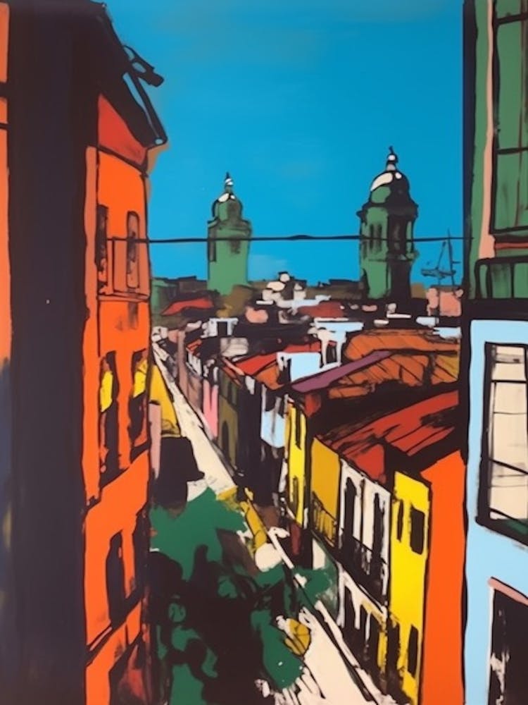 A Window View Of Buenos Aires In The Style Of Pop Art 3