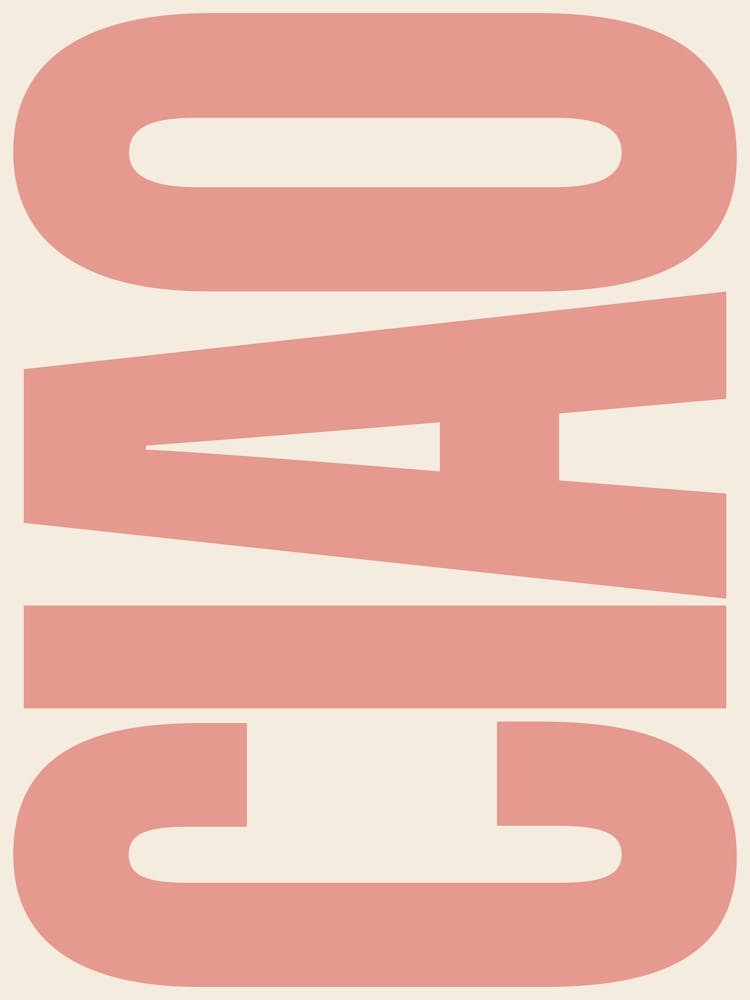Ciao Typography - Pink