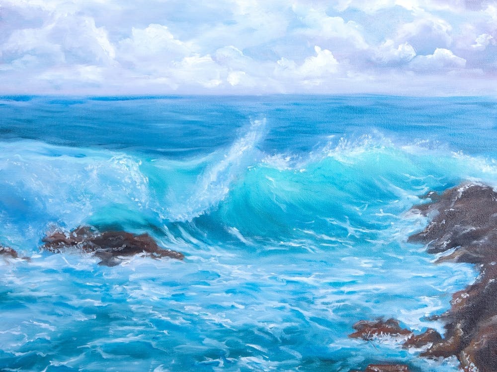 Tempête en mer impression d'art peinture à l'huile