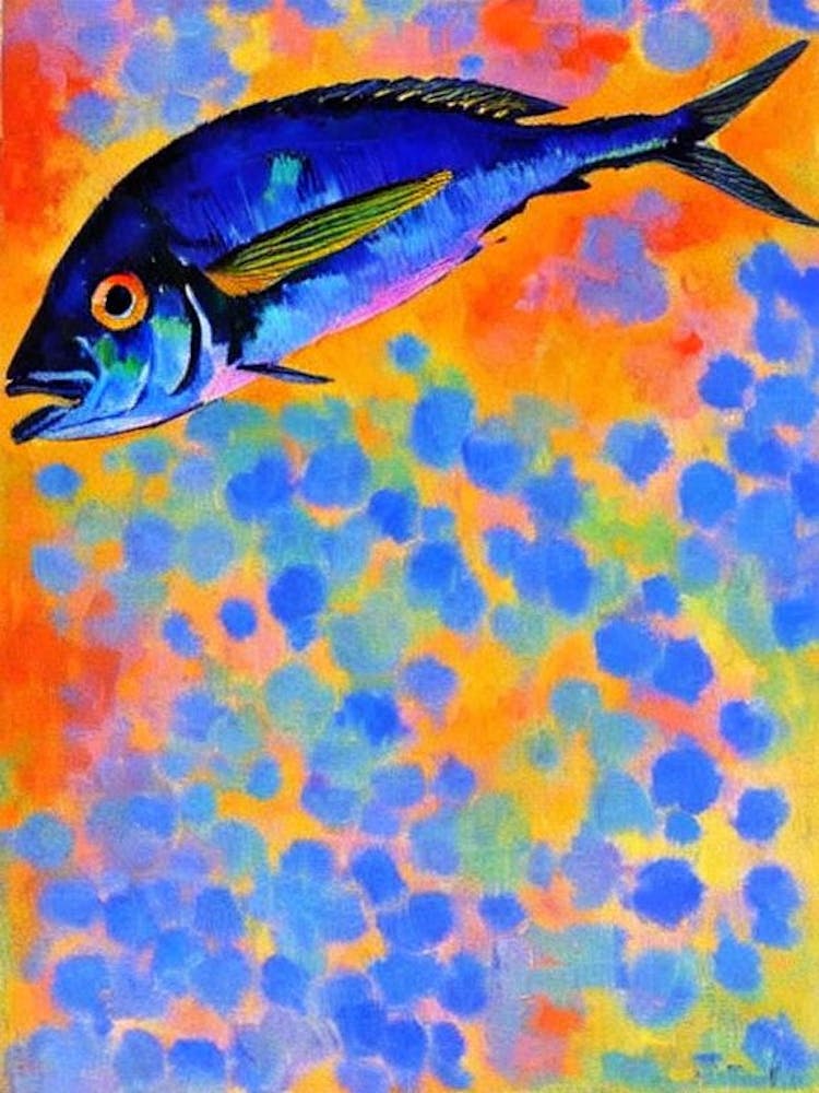 Blauer Palettendoktorfisch Matisse inspiriert