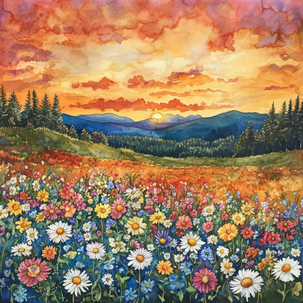 Sunset In The Meadow 2