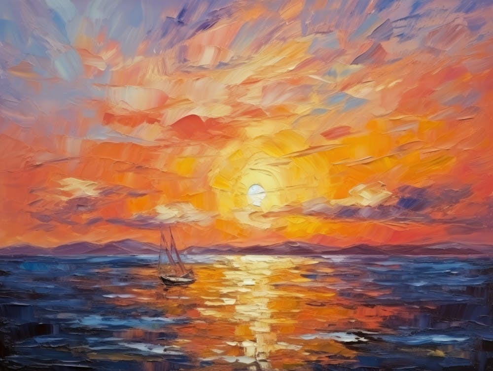 Sunset Over The Sea 4