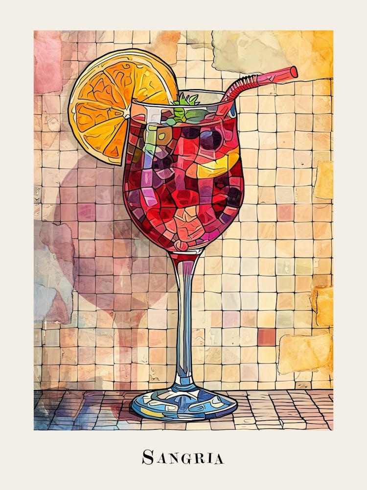 Sangria Tiled Illustration 3