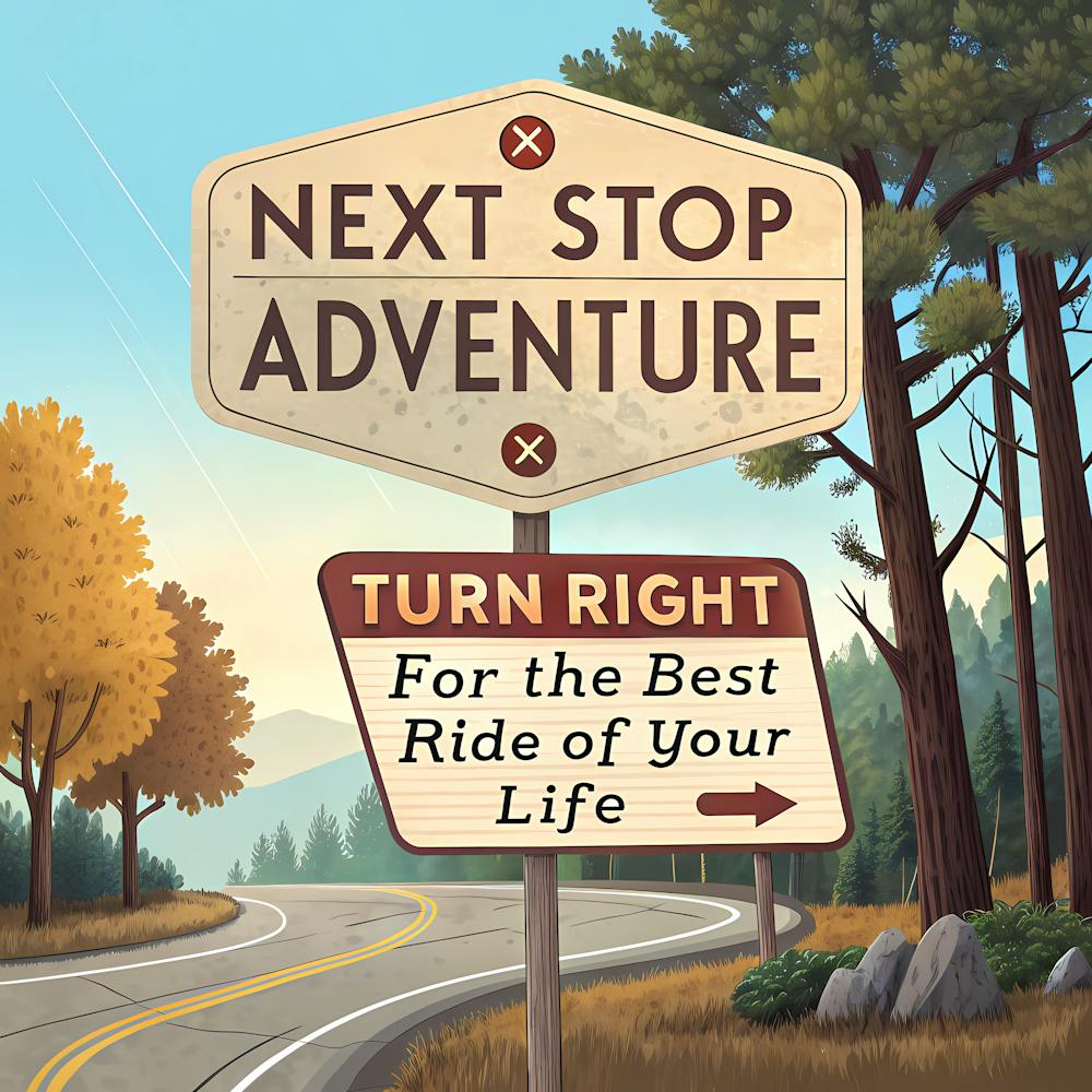Next Stop Adventure Turn The Right For The Best Ride Of Your Life