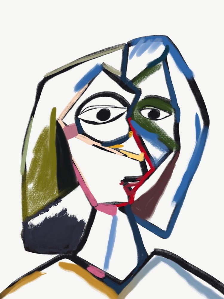 Line art Portrait Of A Woman