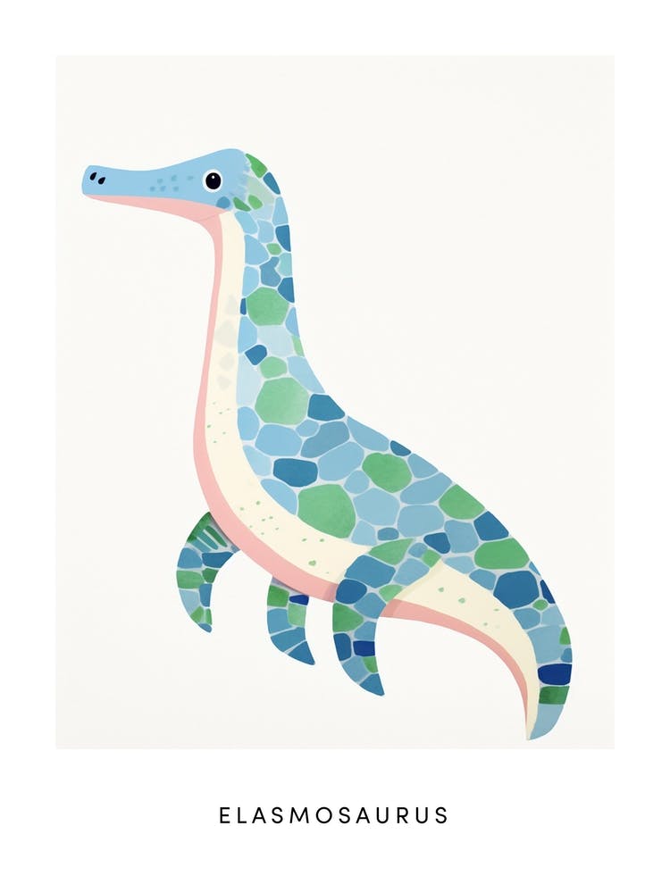 Nursery Dinosaur Art Elasmosaurus 1 Poster