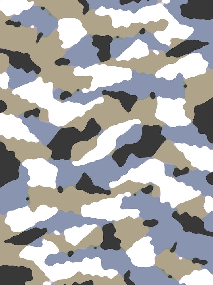 Beige und Blau Tarnmuster