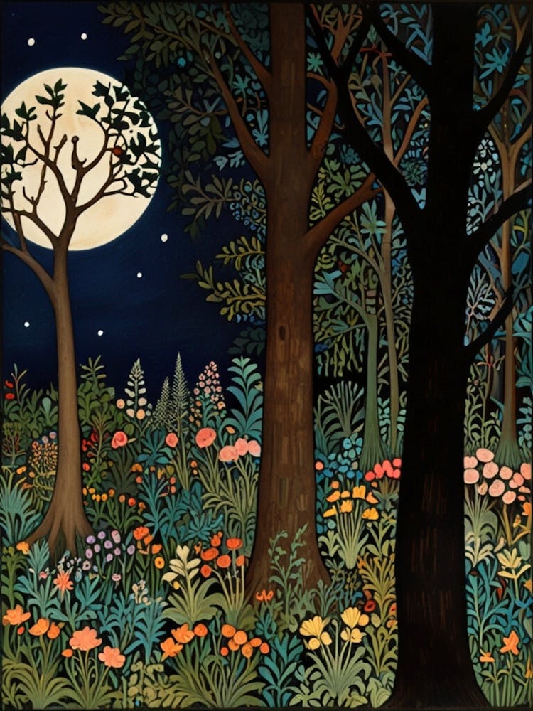 William Morris Night In The Forest 25