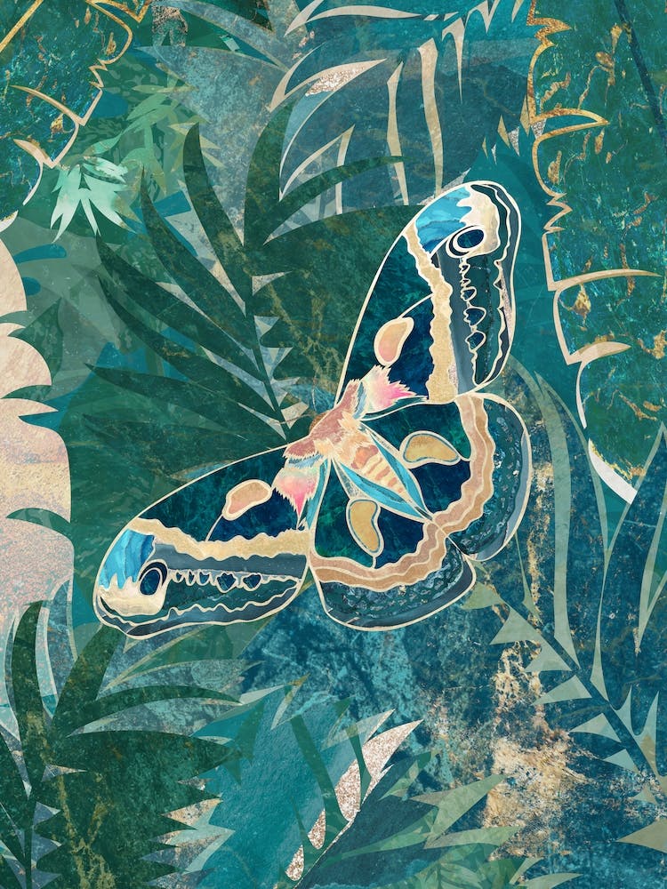 Moth In The Jungle Canvas Print