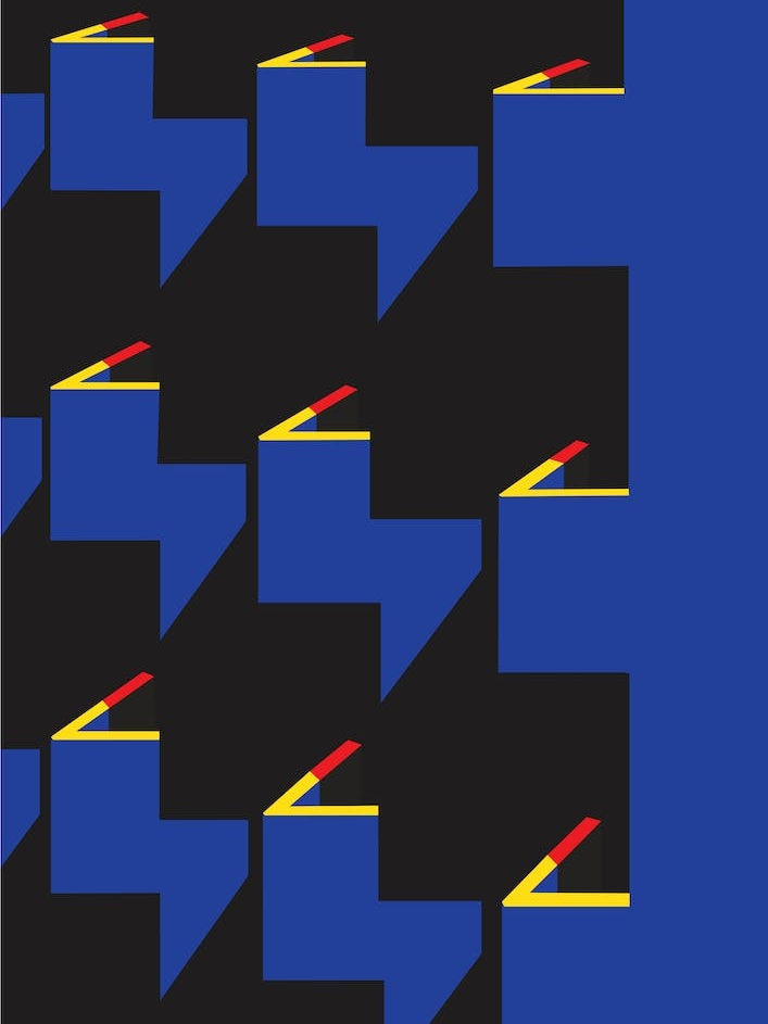 Blue Bauhaus Colours & Shadows