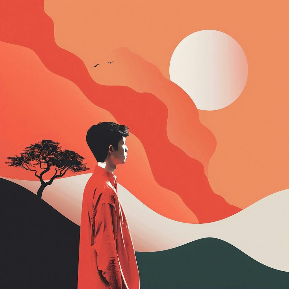 Sunset With A Tree