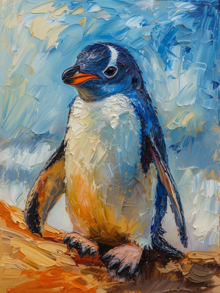 Adlie Penguin Phillip Island The Penguin Parade Oil Painting 2