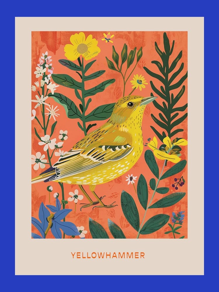 Spring Birds Poster Yellowhammer 4