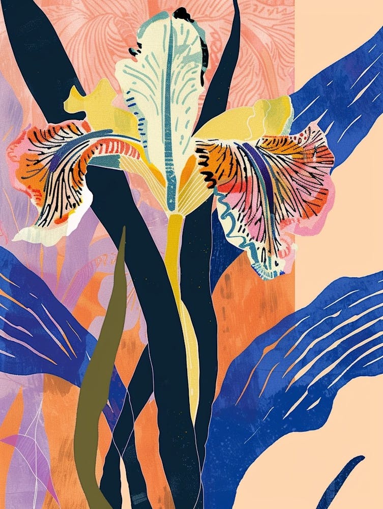 Colourful Flower Illustration Iris 8