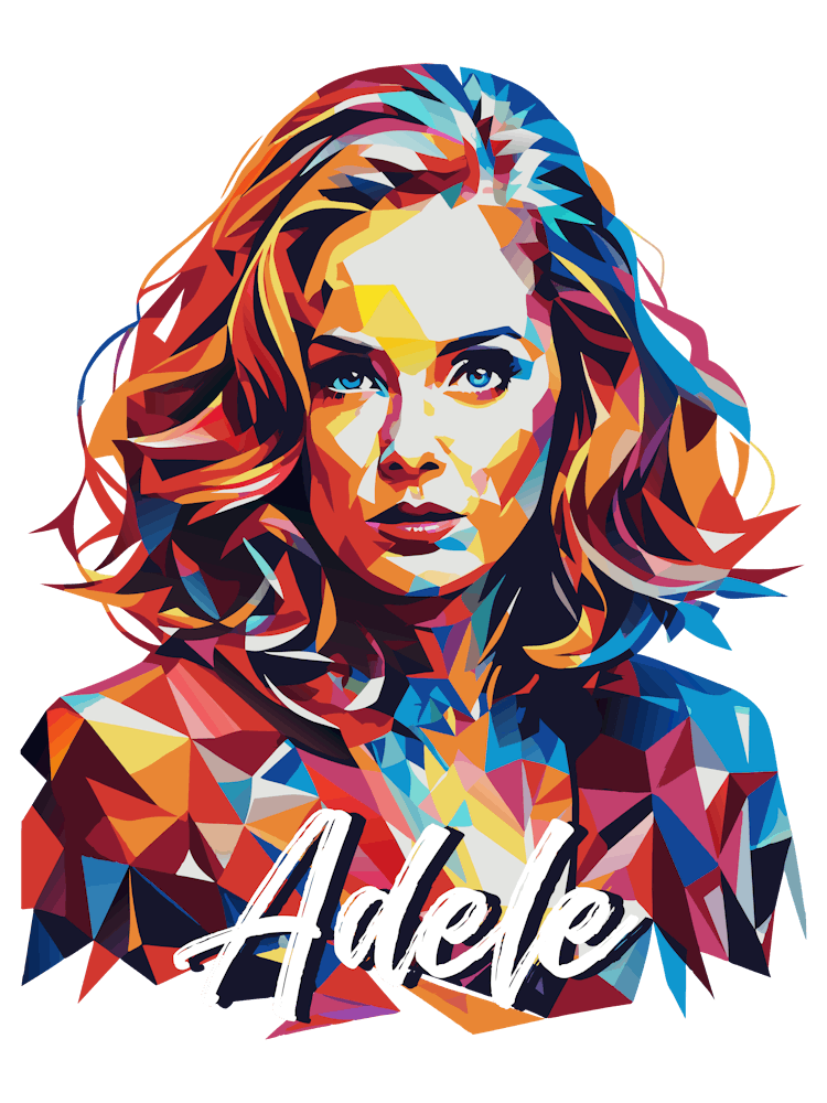 Adele 01 Portrait Music WPAP Pop Art