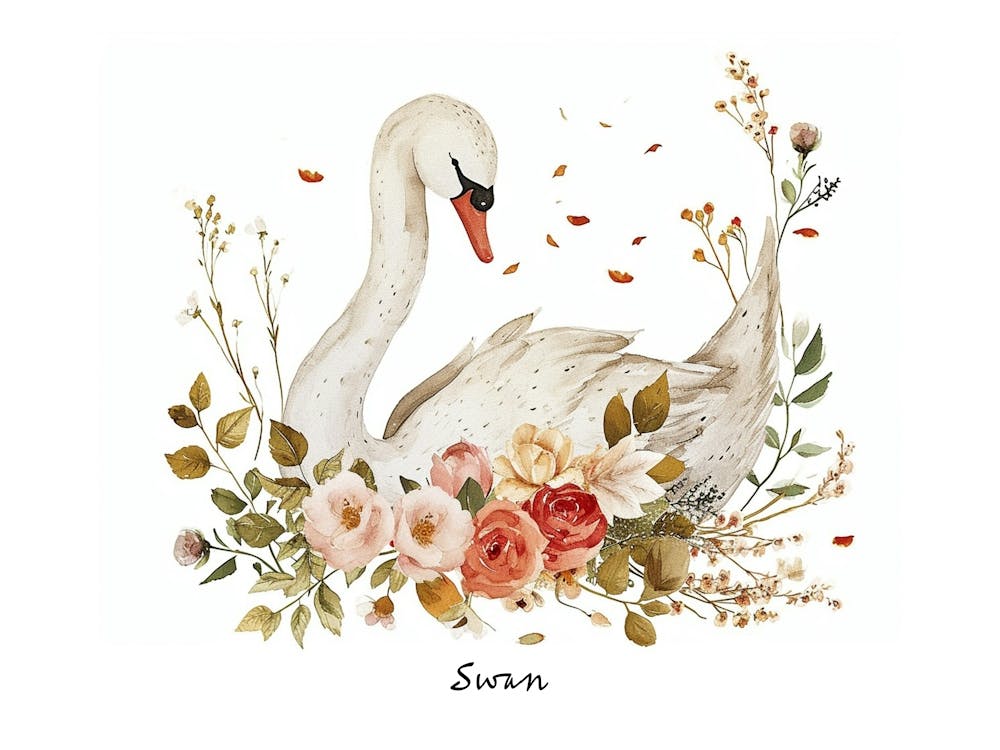 Kleiner Blumenschwan 2 Poster