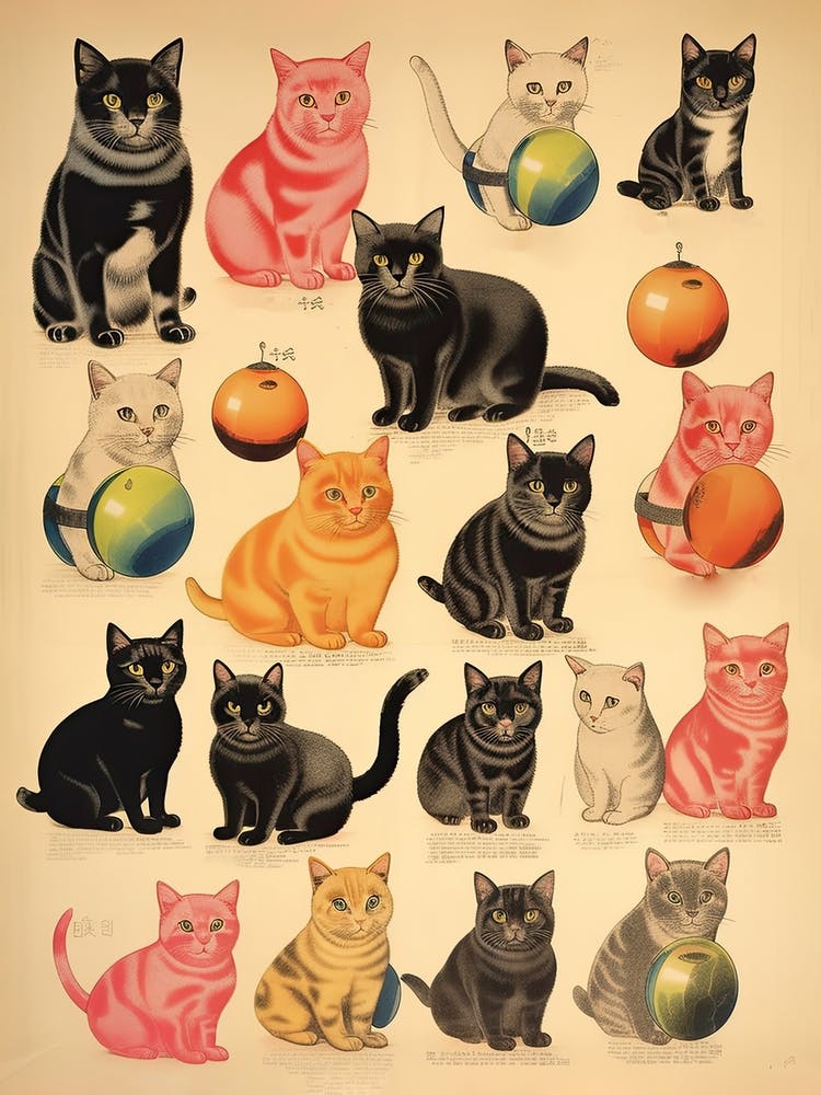 Collection Of Vintage Cats Kitsch 2