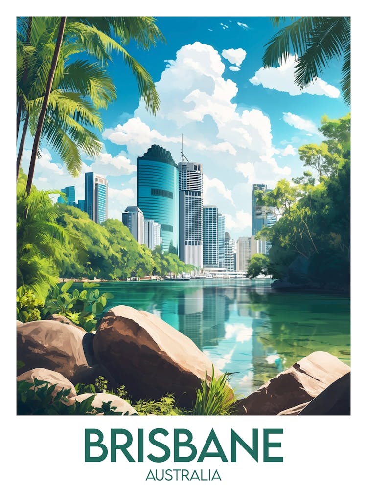 Affiche de voyage Brisbane