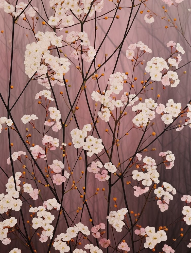 Flower Illustration Gypsophila Babys Breath 1