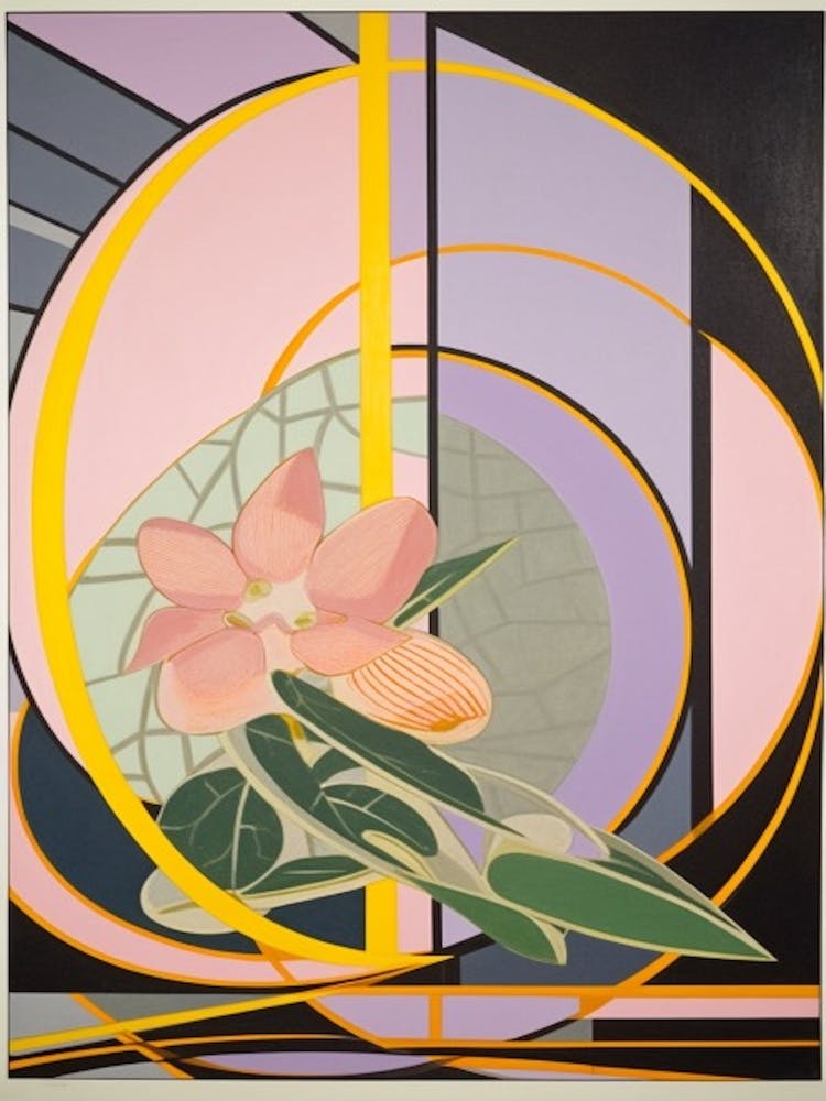 Lotus Flower Still Life  4 Abstract Expressionist