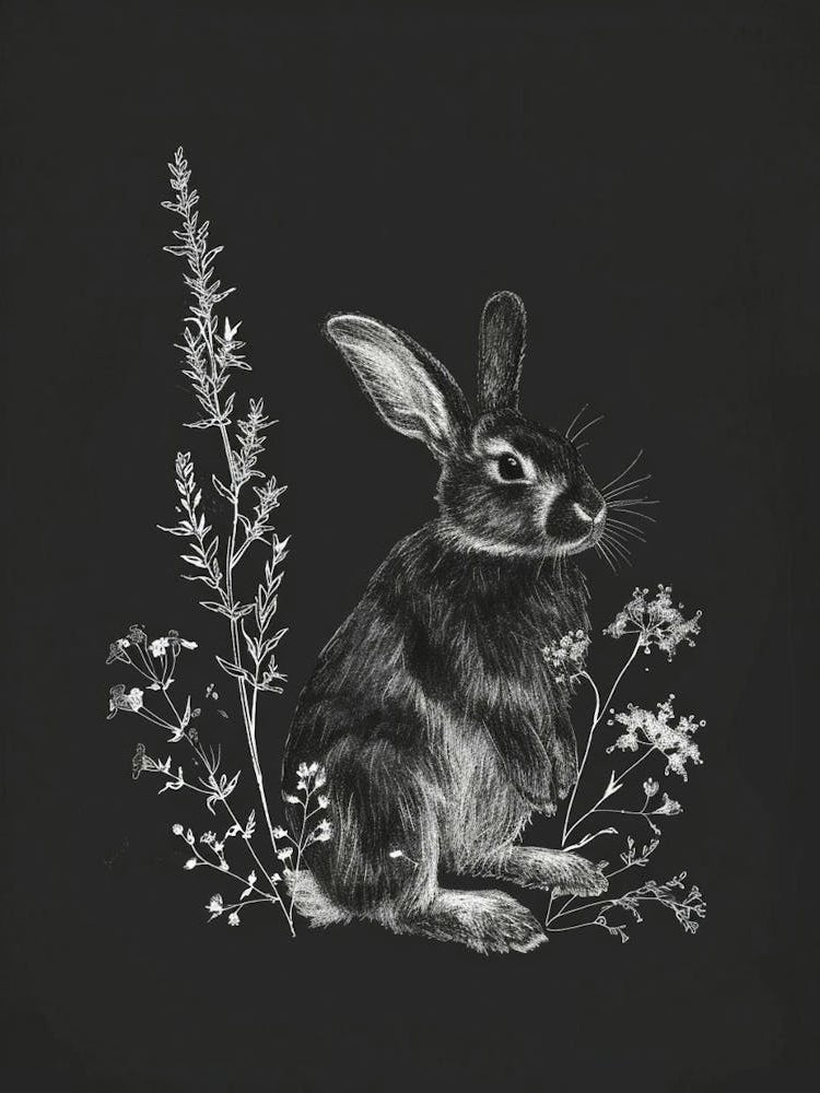 Mini Sable Rabbit Minimal Illustration 4