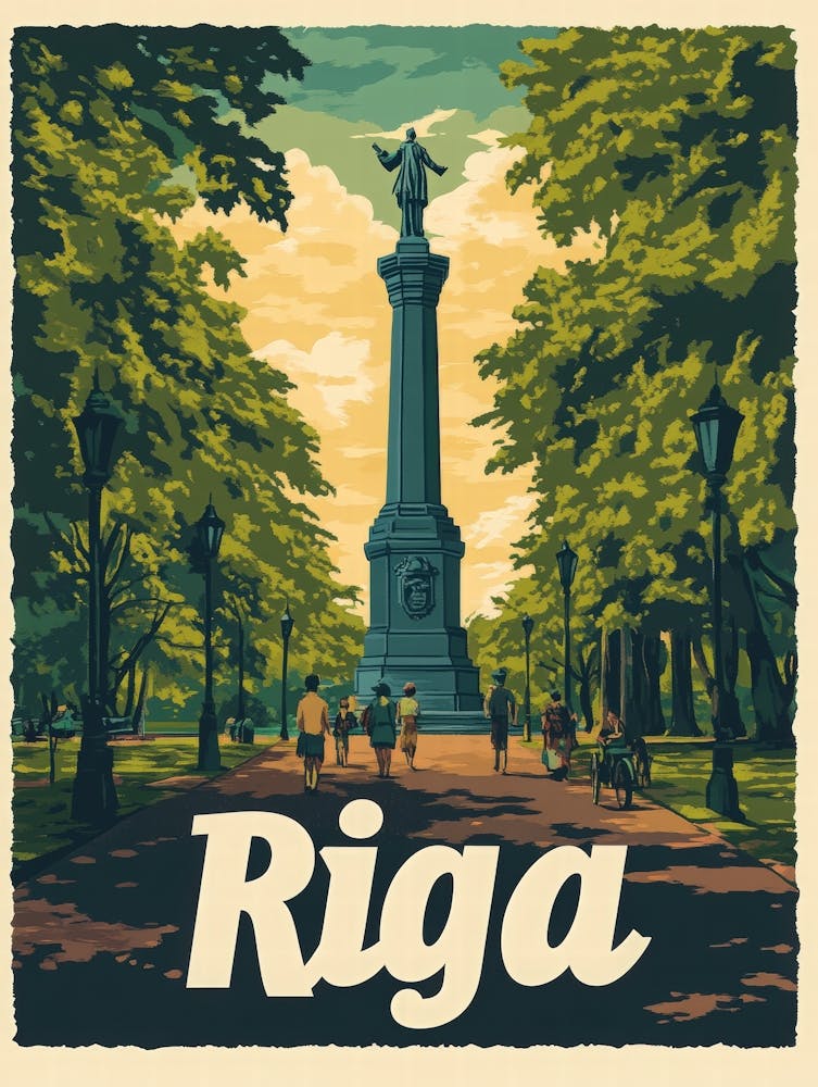 Aihrgdesign A Retro Travel Poster For Riga 2