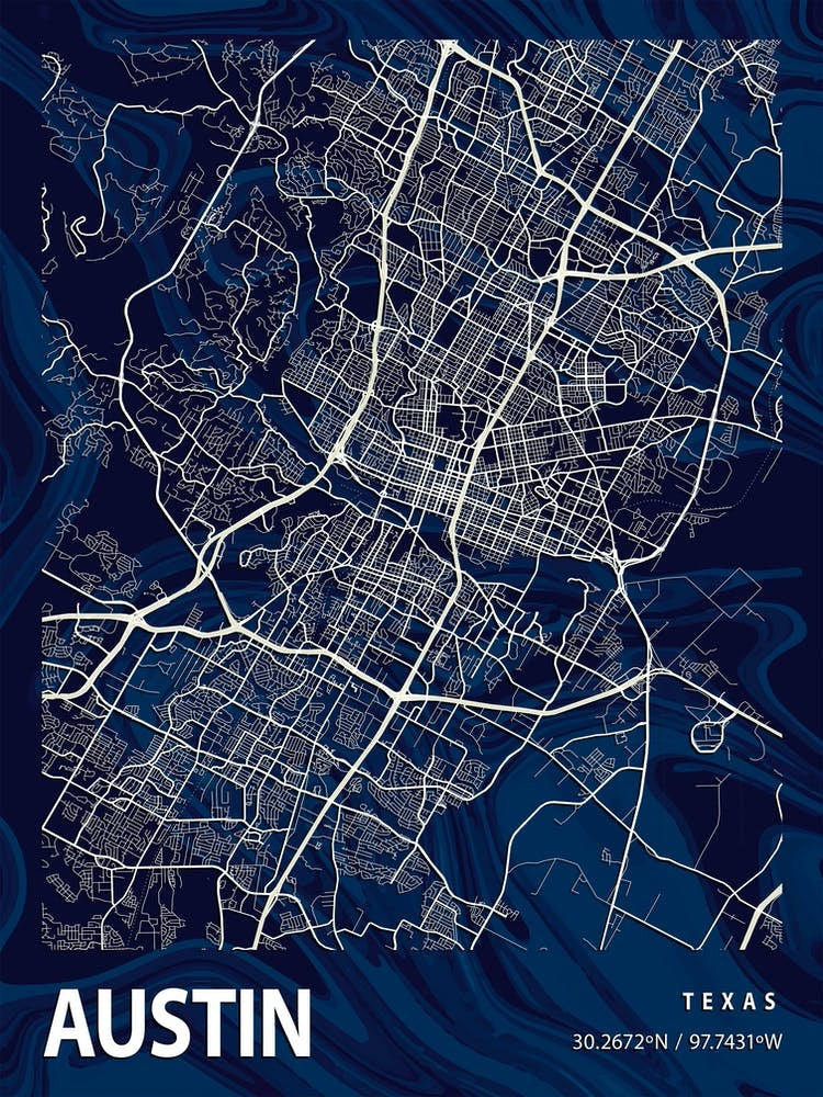 Austin Crocus Marble Map