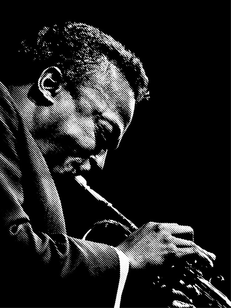 Miles Davis Line Art Illustration 2